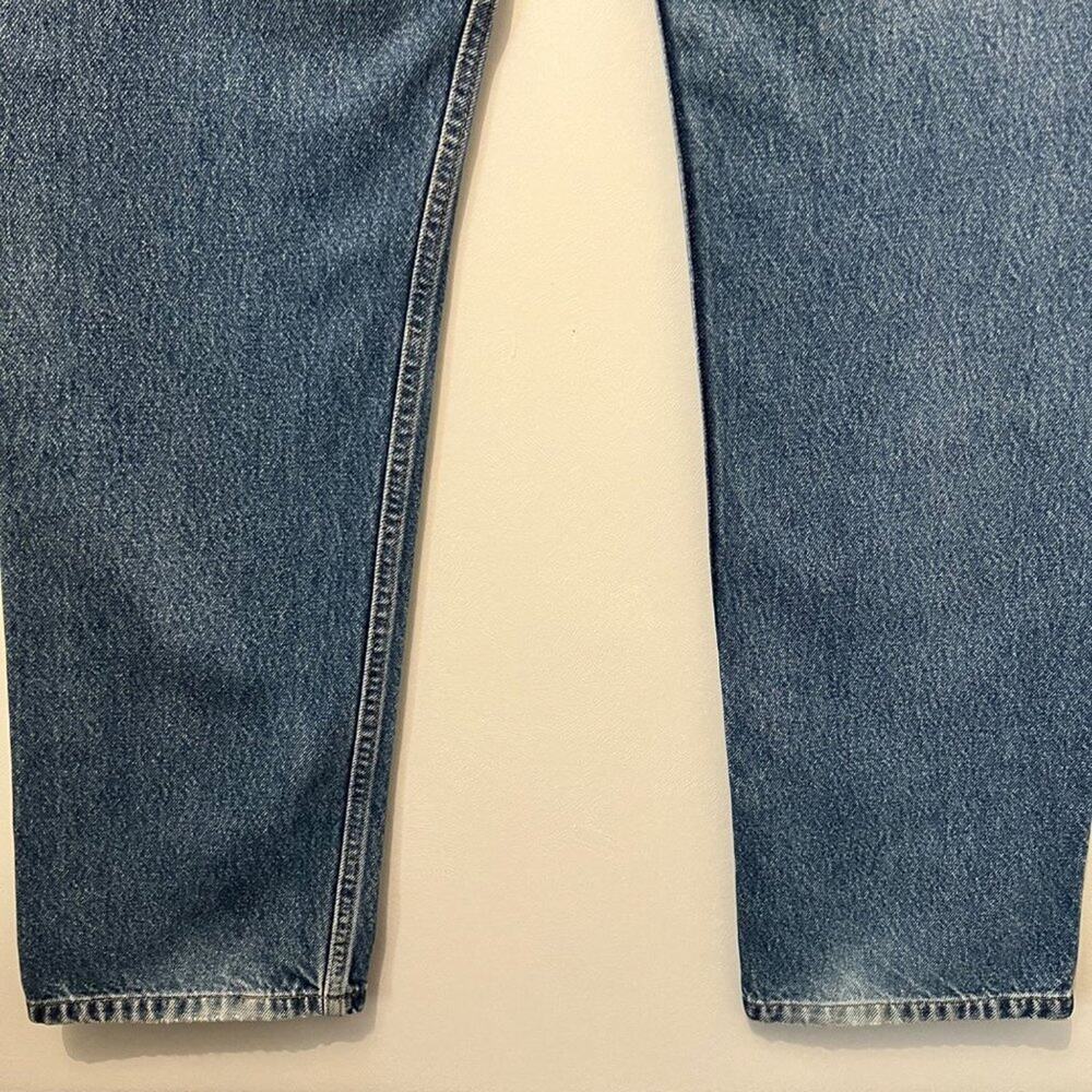 Levi's 505 Regular Fit Straight Leg Workwear Blue Denim Jeans | Men's Size 34X34 - Picture 6 of 13